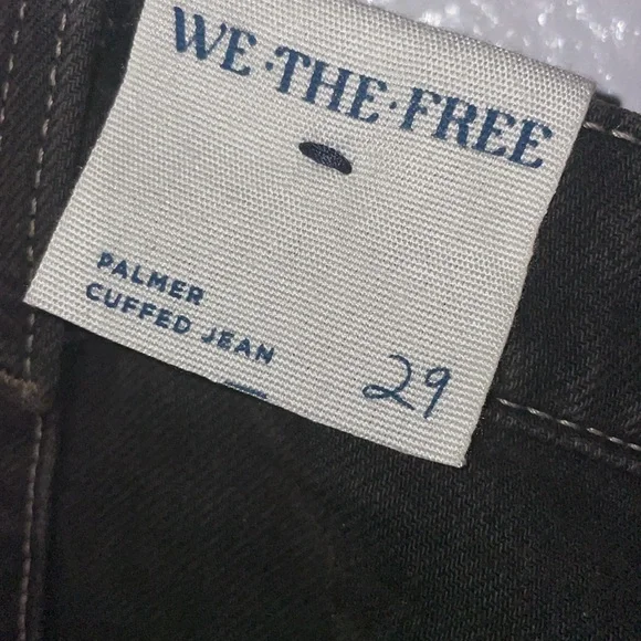 FREE PEOPLE WE THE FREE palmer cuffed jeans in chalkboard NWT 29 - Picture 11 of 17